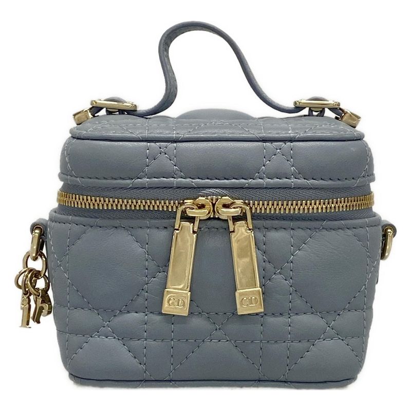 Dior/christian Dior Vanity Bag Lady Dior Micro Vanity S0935onmj Blue-grey
