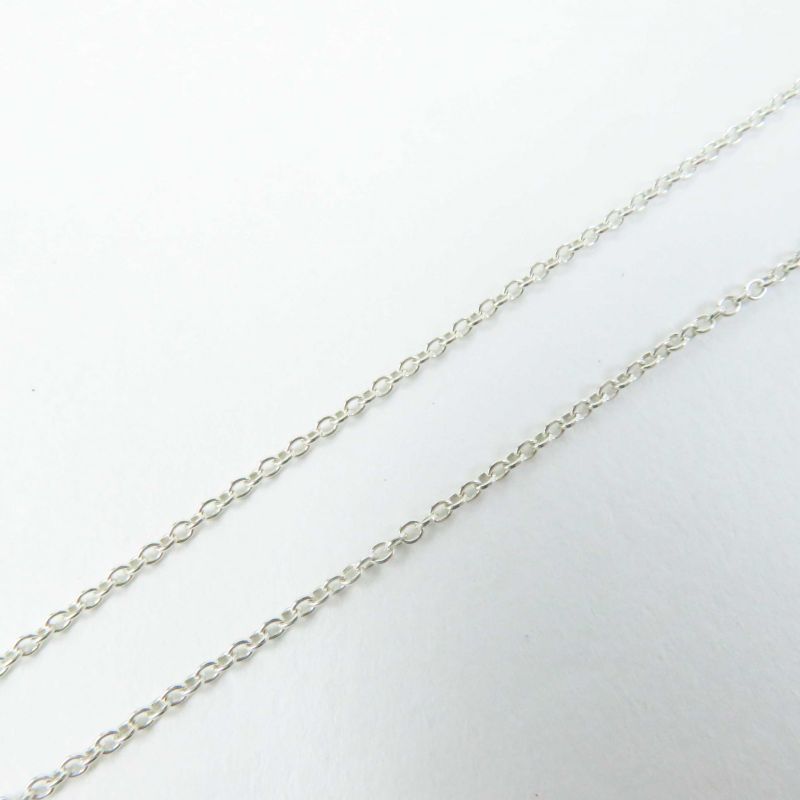 Tiffany & Co By-the-yard 0.05ct 1P Diamond Necklace Ag925 Silver Weight 1.5g