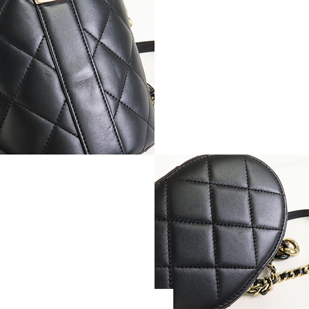 Chanel Vanity Chain Black Gold Lambskin Quilted Stitch Shoulder Bag — view 7