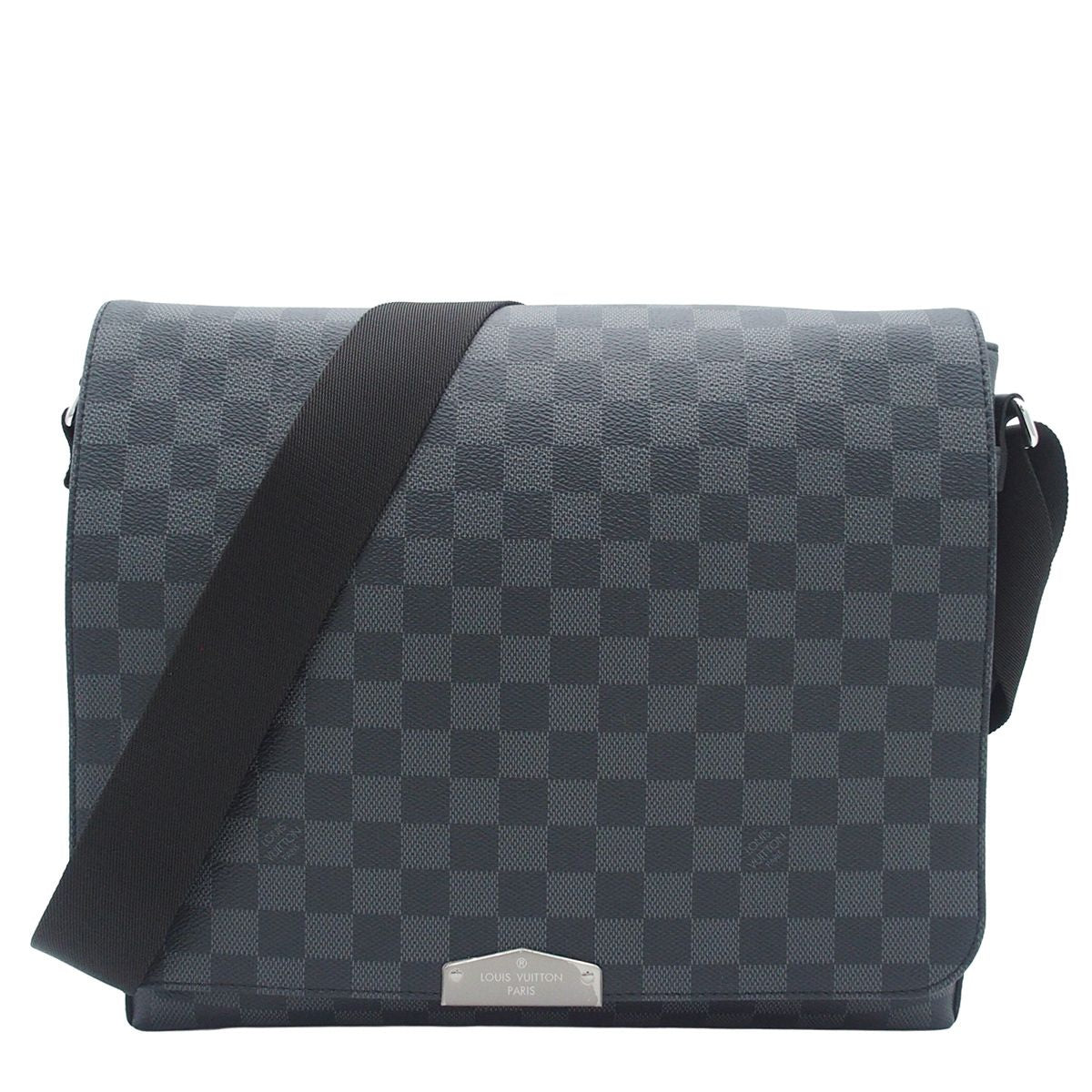 Louis Vuitton District MM Nv2 Black Damier Graphite Canvas Shoulder Bag