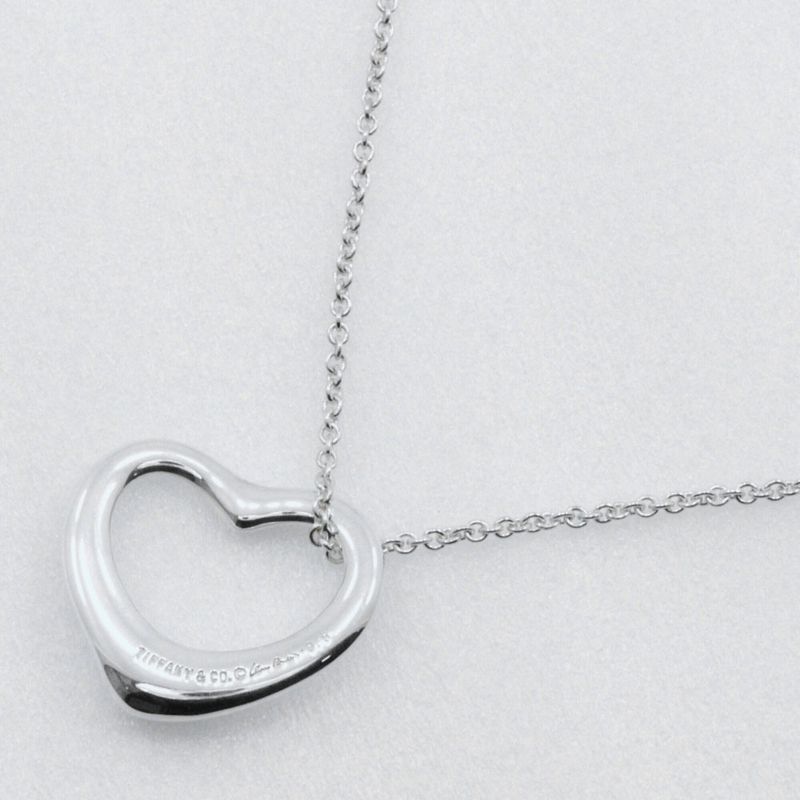 Tiffany & Co Open Heart Elsa Peretti 925 Silver Ladies 6.2g Necklace
