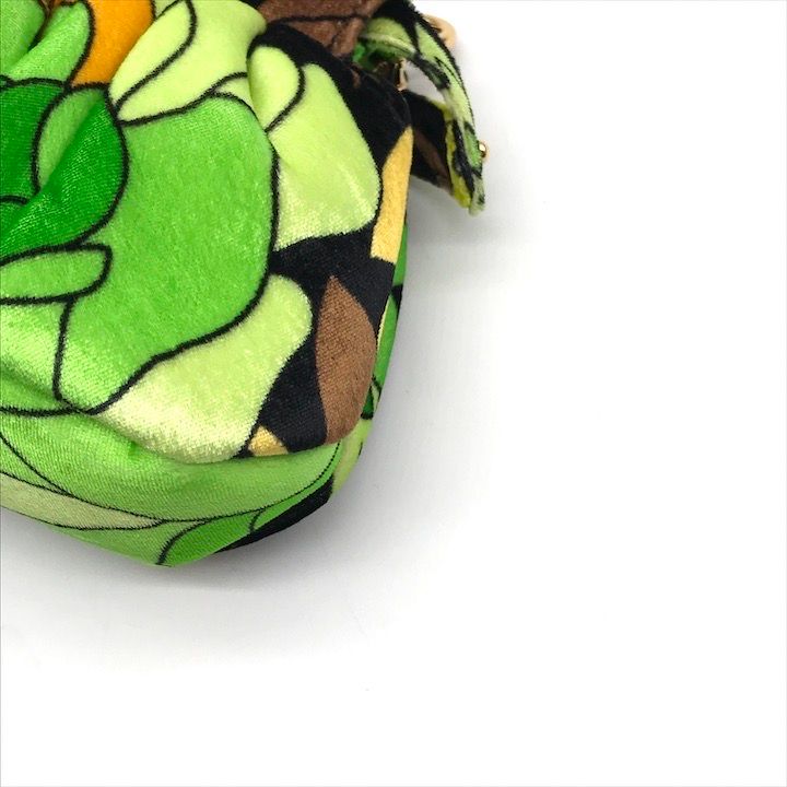 Fendi Items Peekaboo Click Velvet 2-Way Chain Shoulder Bag Green