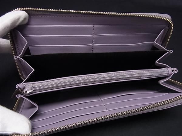 Gucci 310023 Craft Moon Leather Round Zipper Long Wallet Purple As4302