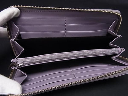 Gucci 310023 Craft Moon Leather Round Zipper Long Wallet Purple As4302
