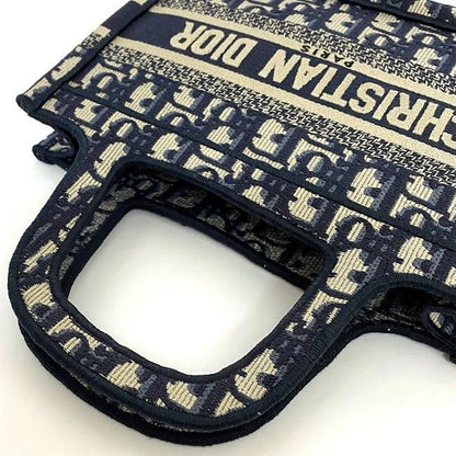 Christian Dior Handbag Book Tote Mini Navy Blue