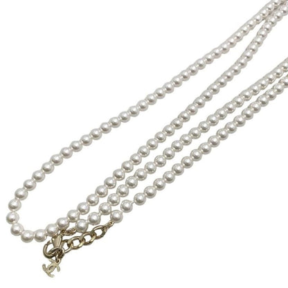 Chanel Long Necklace Coco Mark Rhinestone Pearl 2024 Gold Hardware Chanel