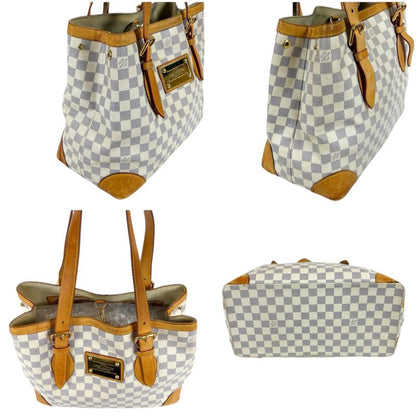 Louis Vuitton Damier Azure Leather Hampstead PM Tote Bag Shoulder Bag Shoulder