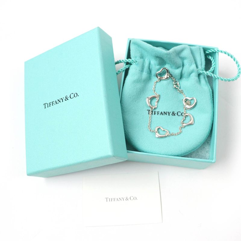 Tiffany & Co Open Heart 5P Bracelet Accessory Sv925 Silver With