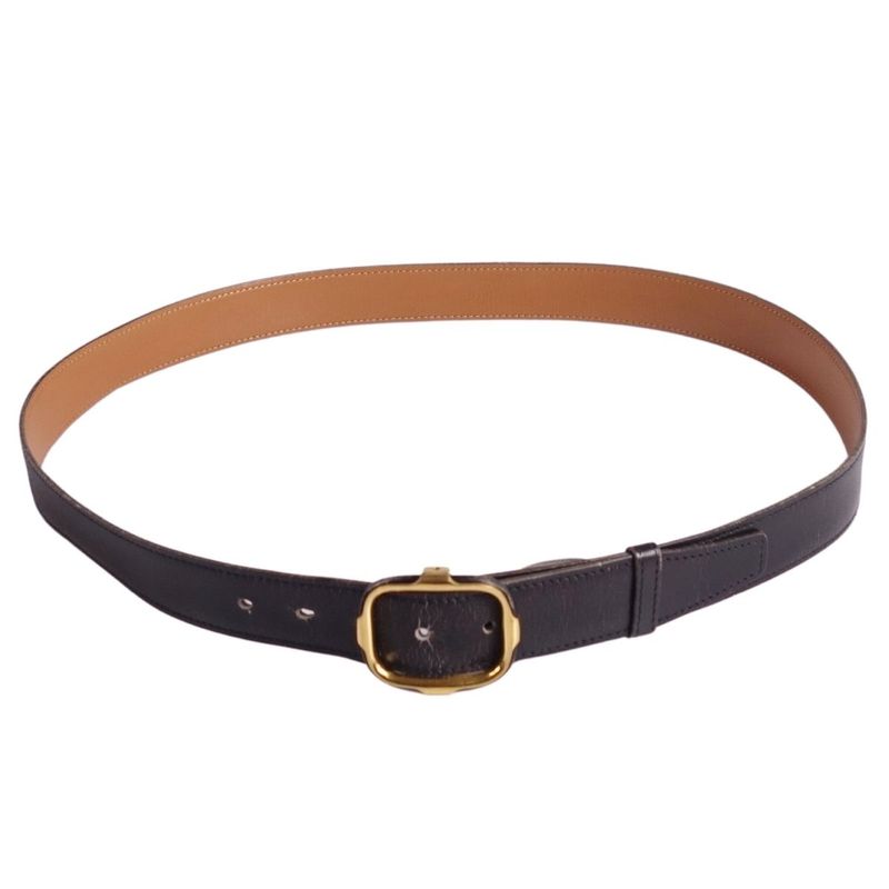 Vintage Hermes '84 Belt Leather Belt Buck
