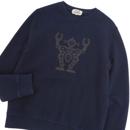 Hermes Sweatshirt 21SS Long Sleeve Long Sleeve Hello Mr Farrier Leather Patch