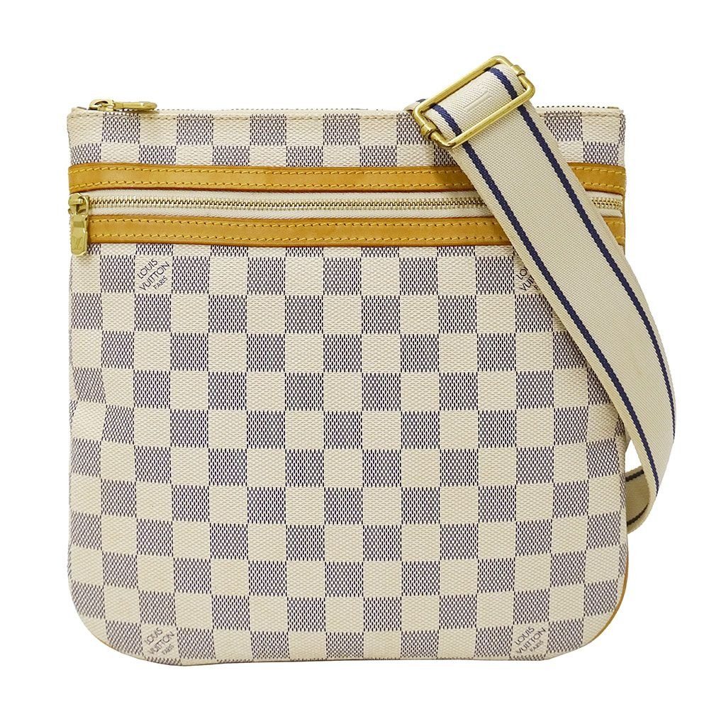 Louis Vuitton Shoulder Bag Damier Azur Canvas Pochette Bosphore Ivory Crossbody