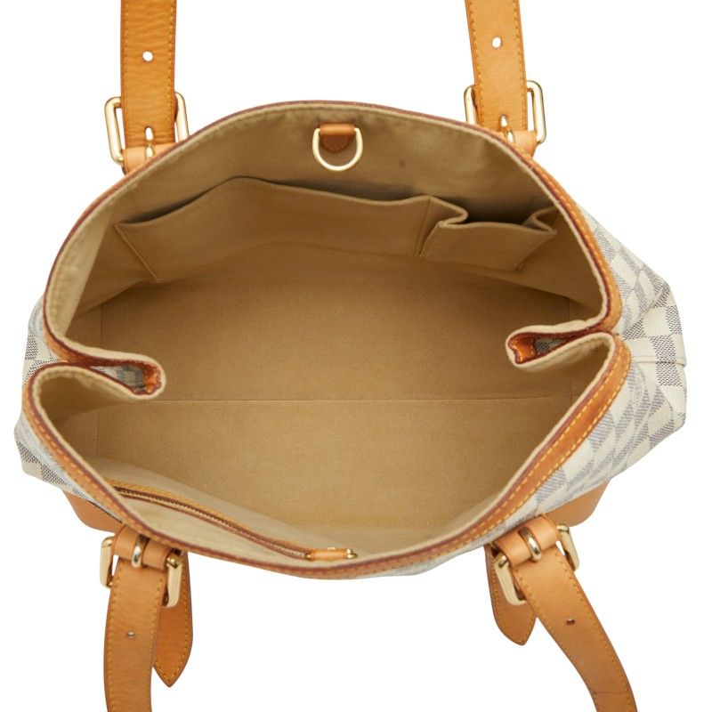 Louis Vuitton Damier Azure Hampstead MM Tote Shoulder Bag N51206 White PVC