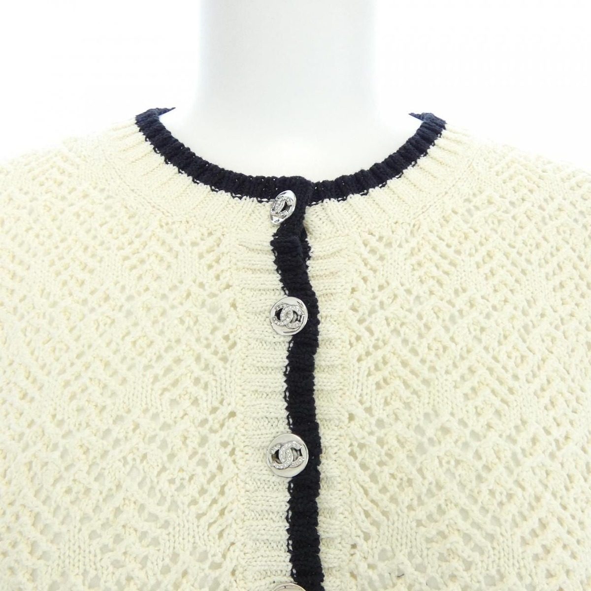 Chanel Knit Sweater White — view 6