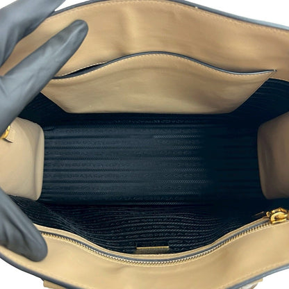 Prada Triangle Logo Embossed Saffiano Leather 2-Way — view 9