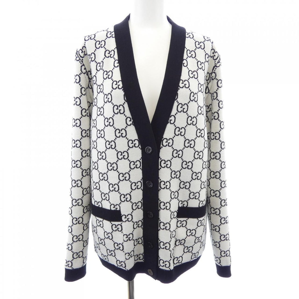 Gucci GG Wool Jacquard Reversible Cardigan — view 7