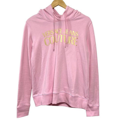 Versace Jeans Couture Logo Pullover Hoodie S Size Pink