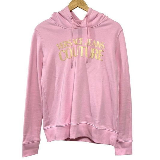 Versace Jeans Couture Logo Pullover Hoodie S Size Pink