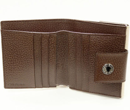 Bulgari Bifold Wallet With Coin Purse Logomania Canvas Beige 22242