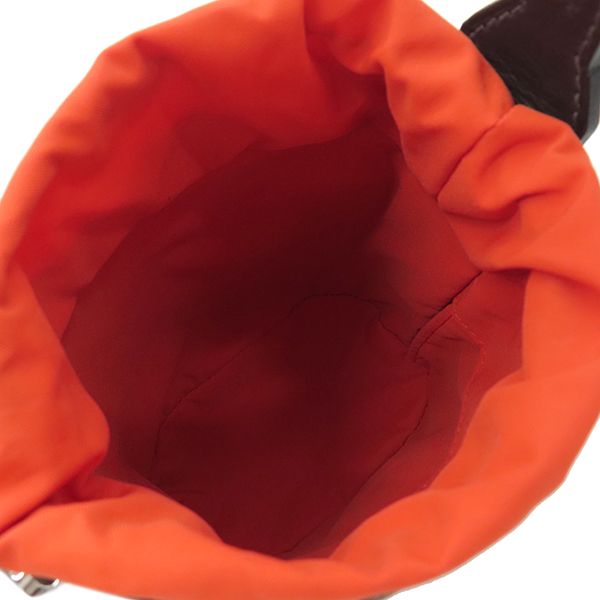 Hermes Pouch Dog Treat Pouch Cotton Canvas Leather Khaki and Foo Silver