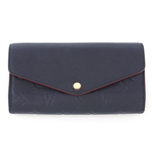 Louis Vuitton Monogram Empreinte Portefeuille Sarah Marine Rouge Long Wallet