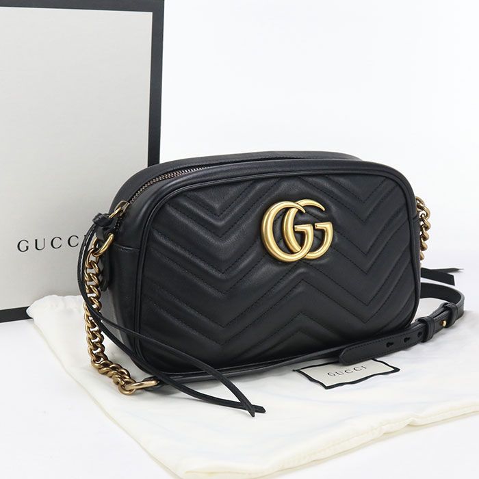 Gucci Small Camera Bag GG Marmont 447632 Shoulder Bag Leather Women