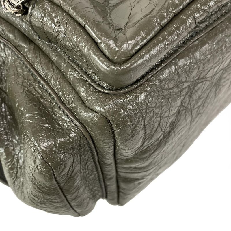 Balenciaga Shoulder Bag Super Busy Small Thing Bag 702167 Khaki Lambskin