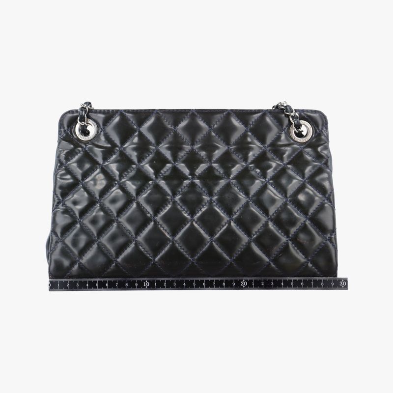 CHANEL  Matelasse Coco Mark GST Navy Patent A6573417188712