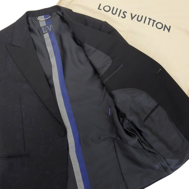 Louis Vuitton 2019 Item Hgcd3e LV Monogram Wool Silk 12 Constellations Dress