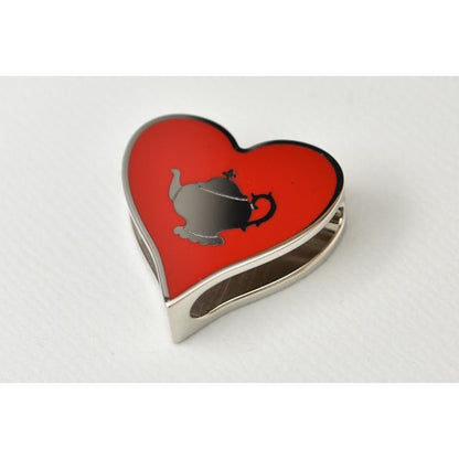 Hermes Scarf Ring Holder Twilly Tea Time Heart Shape Valentine — view 2