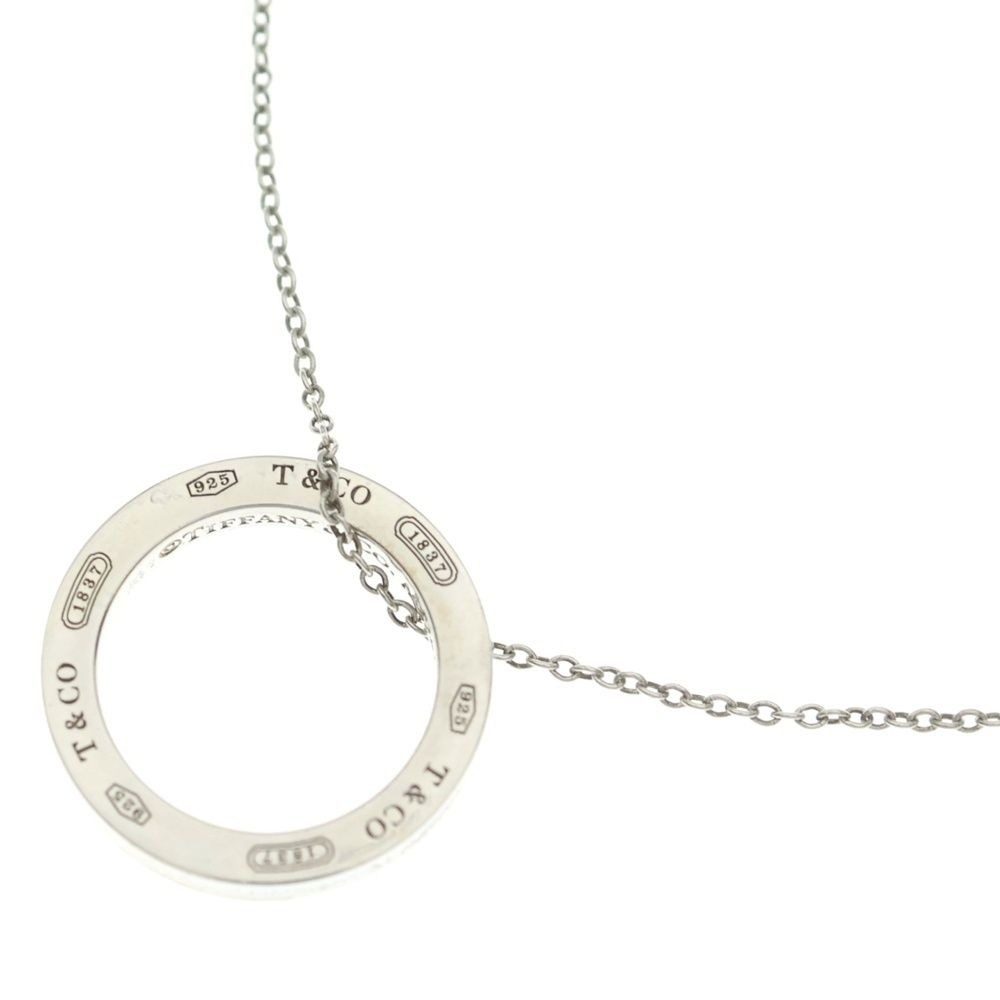Tiffany & Co Circle Pendant Necklace Silver Chain