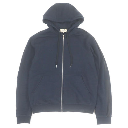 Hermes 20AW Run H Sideline 100% Cotton H Logo Zip Hoodie Navy S Made In Italy