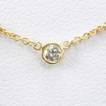 Tiffany & Co Tiffany Necklace K18 Visor Yard Single Diamond Pendant