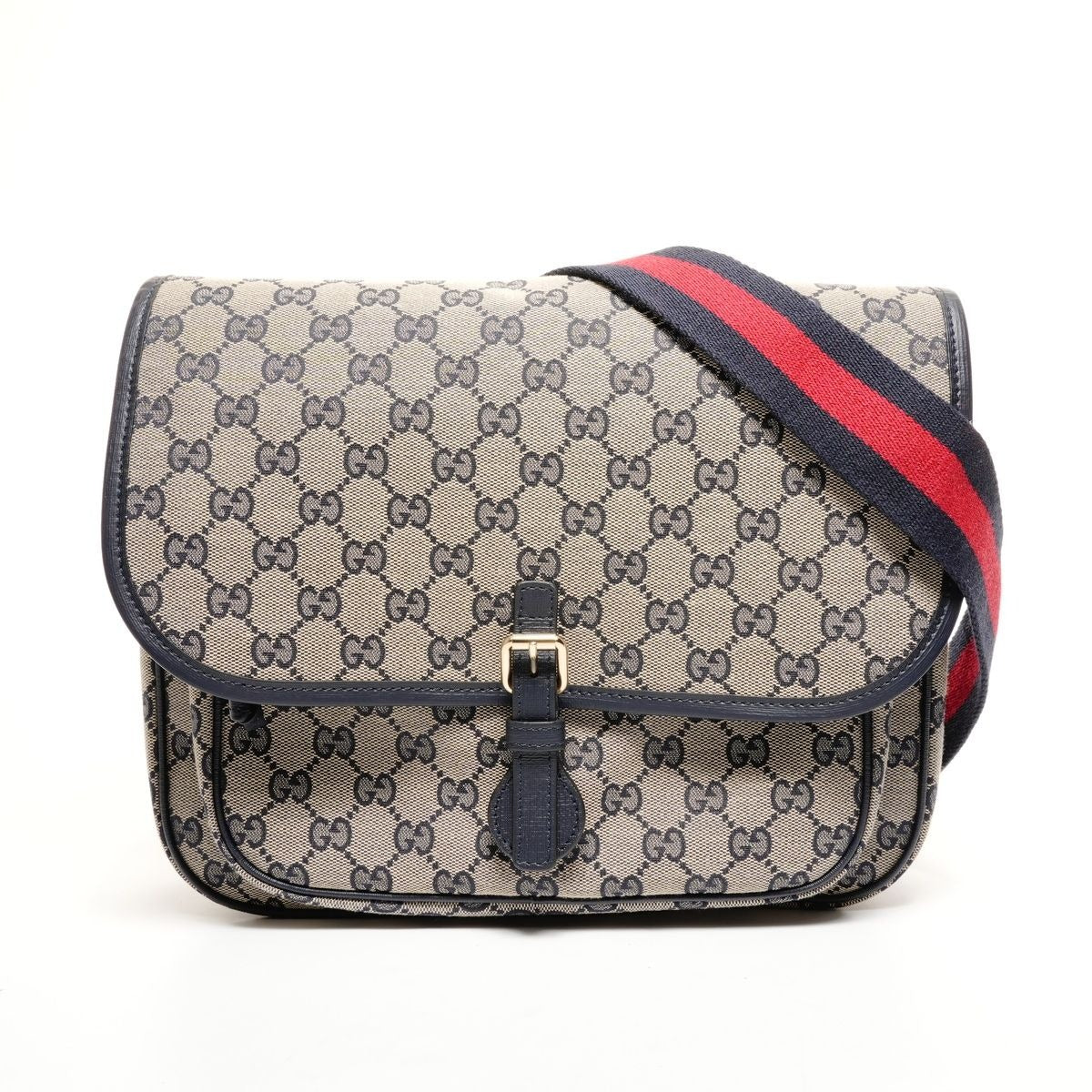 Gucci Shoulder Bag GG Canvas Navy