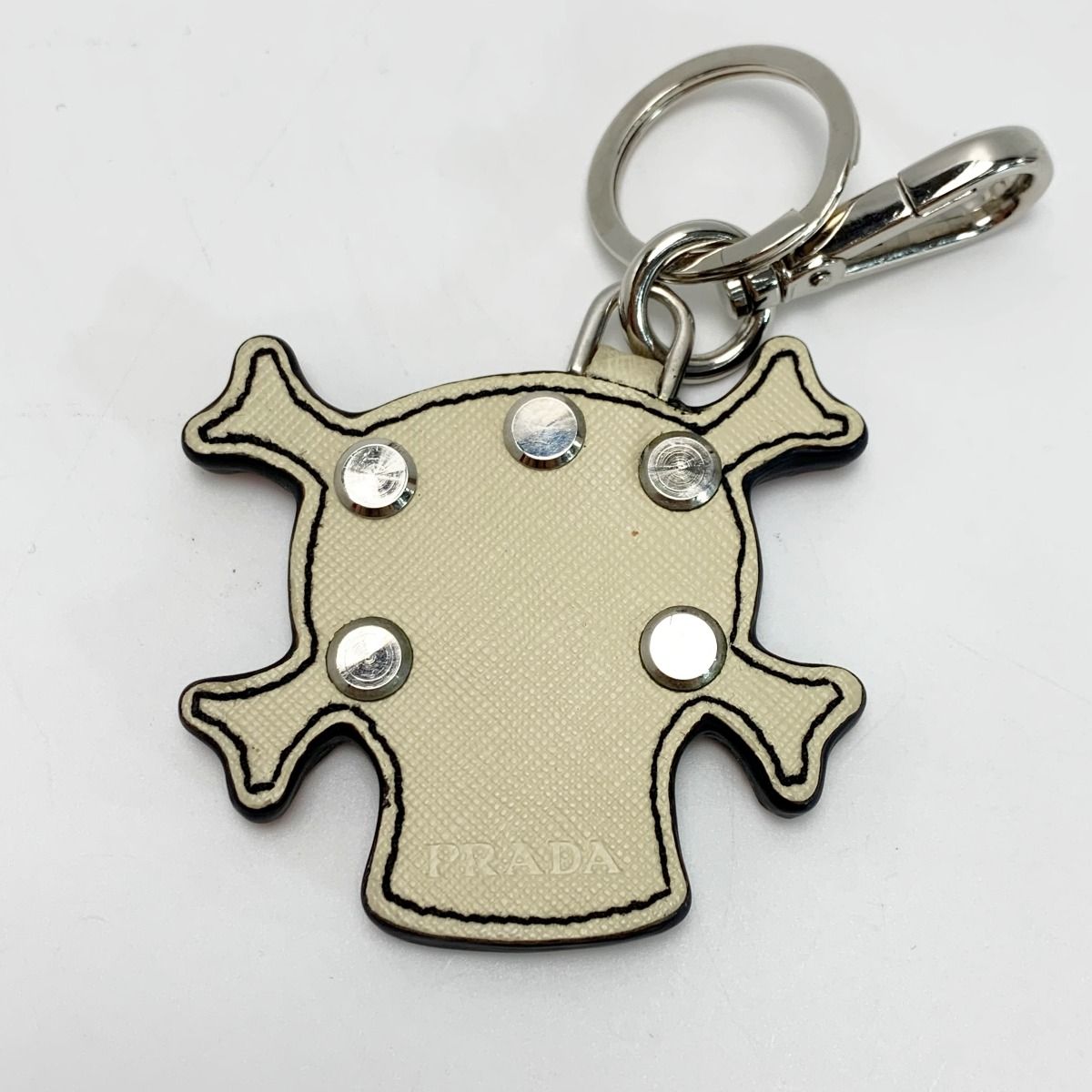 Prada Key Holder Skull Leather