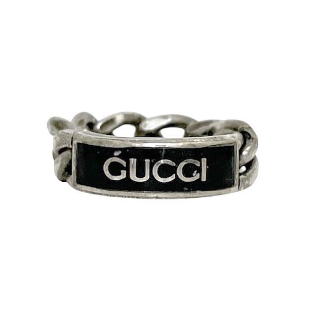Gucci Ring Black Silver