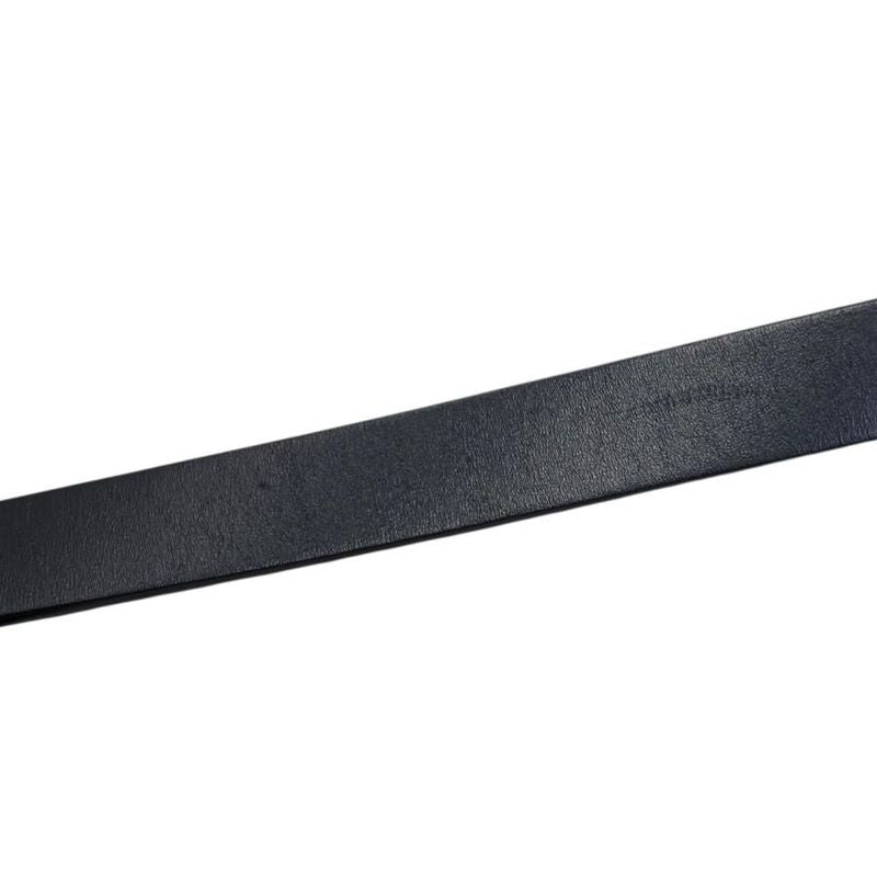 Christian Dior Belt CD Logo Rhinestone Leather Black Gold Hardware Christian