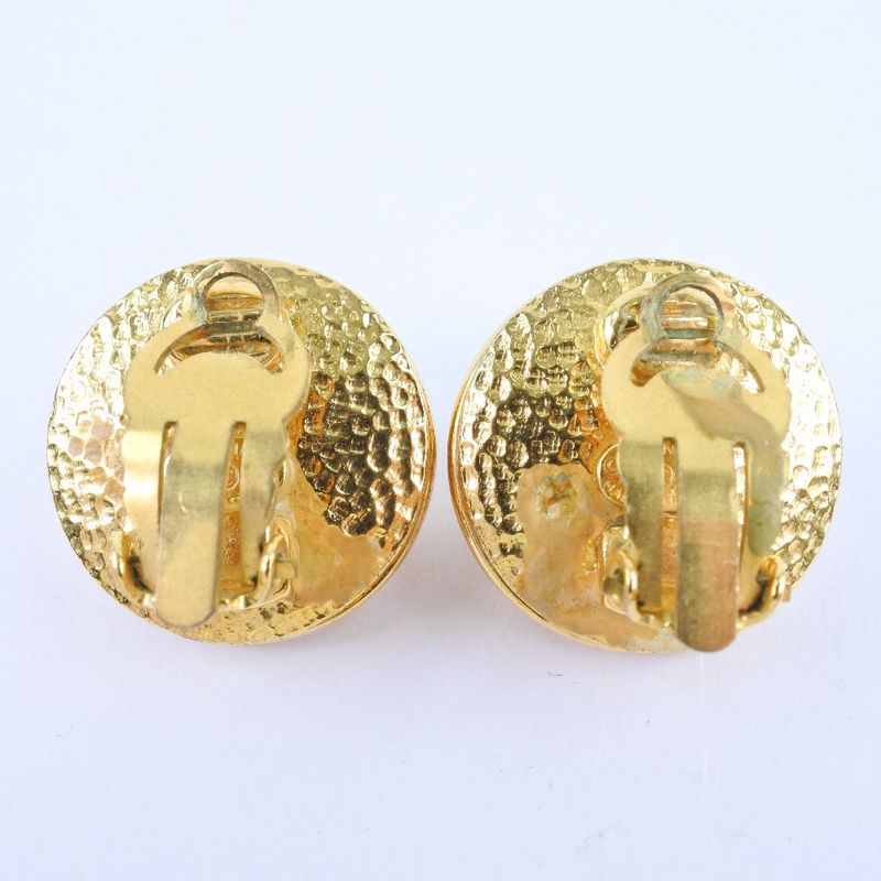 Chanel Gold Plated And Faux Pearl Ladies 22.6g Earrings