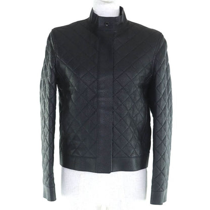 Hermes 2023 3 H1207 D1 Deerskin Leather Jacket With Serie Button Black 36