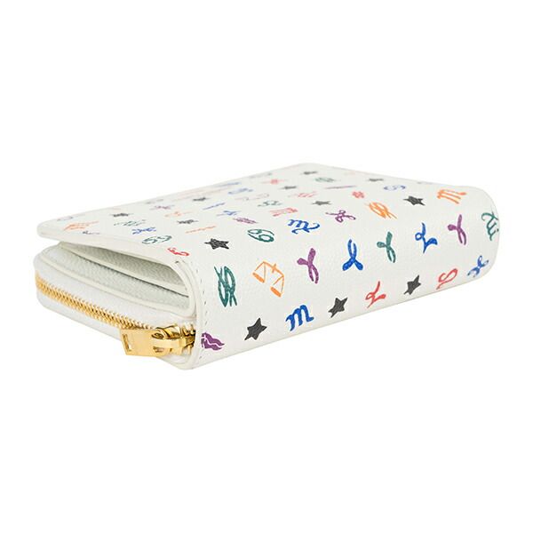 Saint Laurent Bifold Compact Wallet White/multi