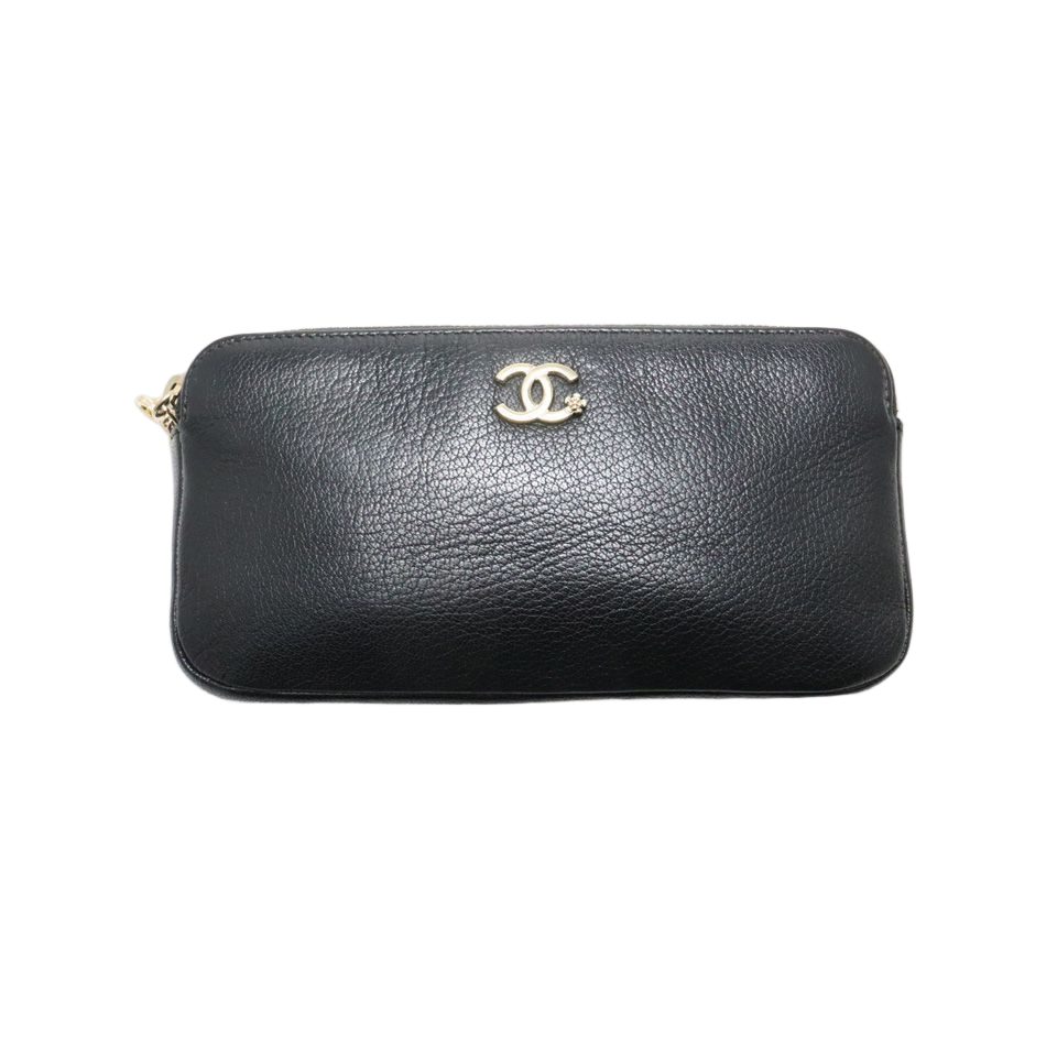 Chanel Lucky Flower GD Leather Zip Around Wallet