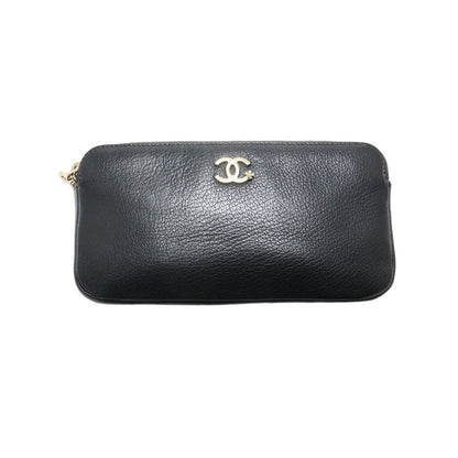 Chanel Lucky Flower GD Leather Zip Around Wallet