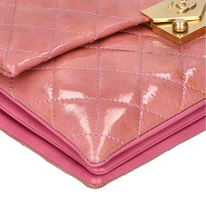 Chanel Patent Quilted Shoulder Bag Women