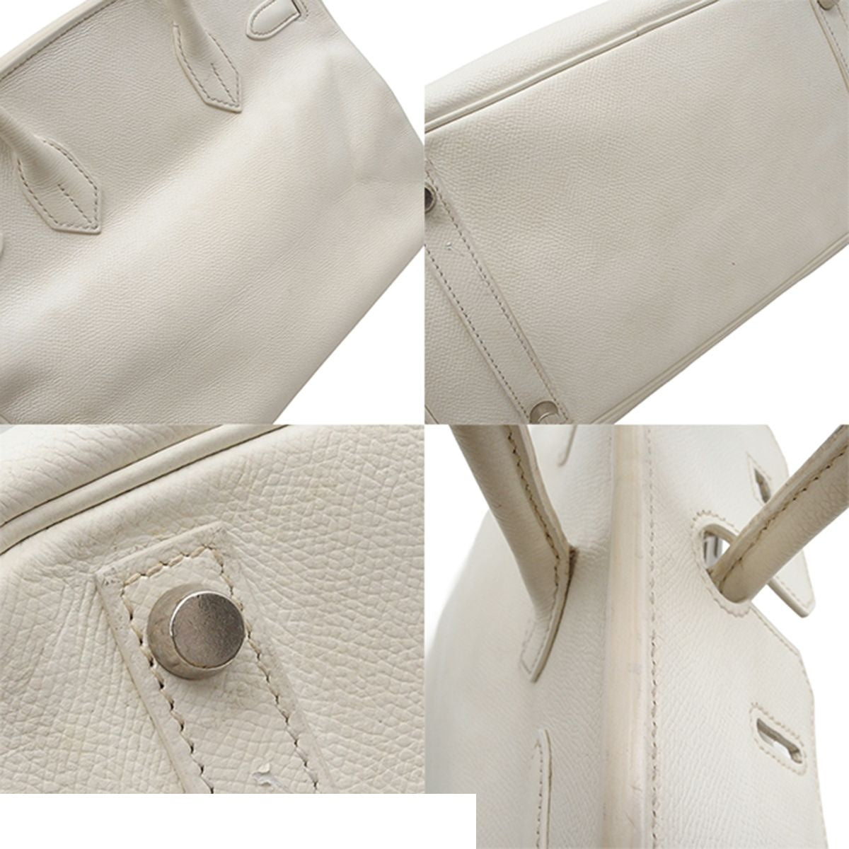 Hermes Birkin 30 White Silver Epsom Handbag — view 6