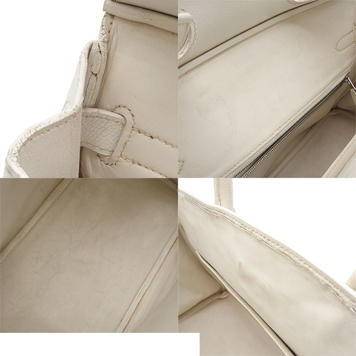 Hermes Birkin 30 White Silver Epsom Handbag — view 7