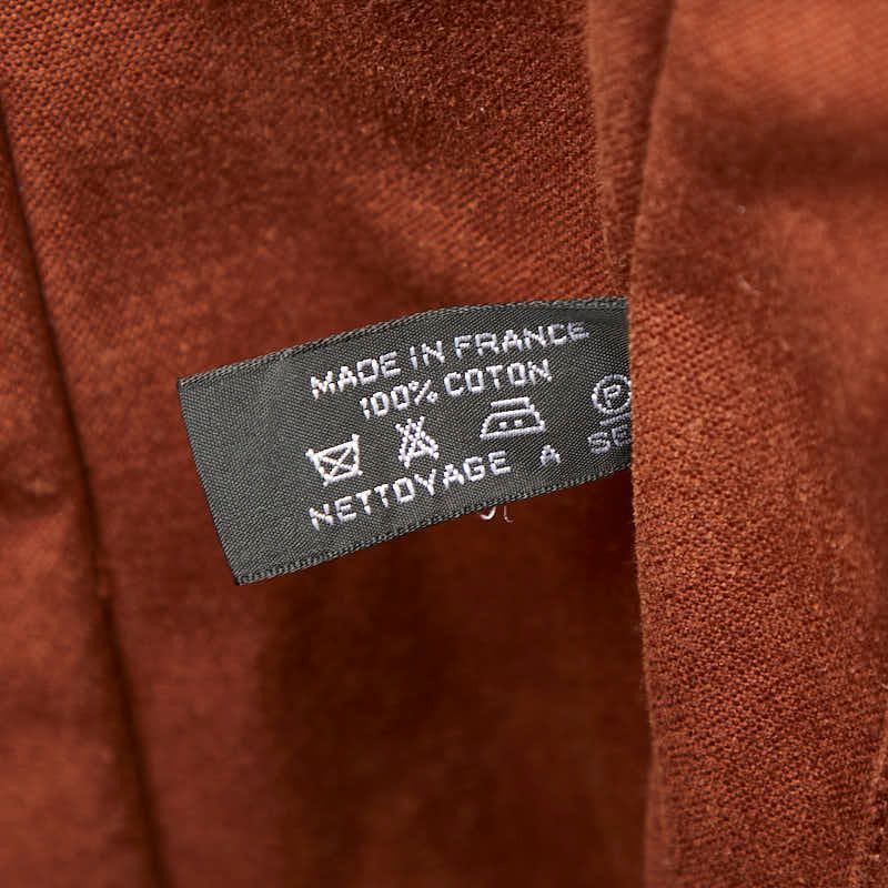 Hermes Fourre Tout Tote MM Brown Navy Canvas Women Hermes