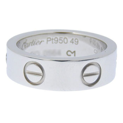 Cartier Love 1P Diamond Ring Pt950 Platinum Diamond #49 Equivalent To Size 9