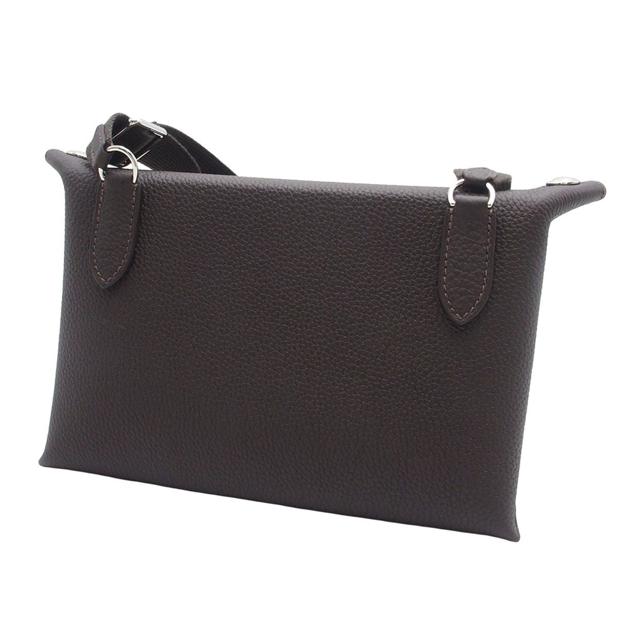 Hermes Vide Poche Veblan Silver Togo Shoulder Bag — view 2