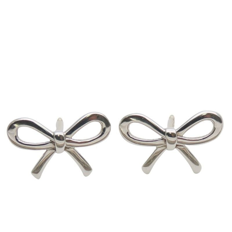 Tiffany & Co Earrings Bow Silver 925 1.4 g Accessory Cute Ribbon