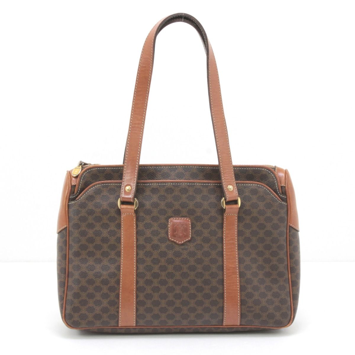 Celine Macadam Pattern Tote Bag Brown