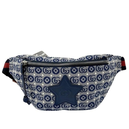 Gucci Waist Bag Children's Blue Canvas Star GG Logo